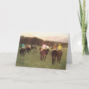 Carte Chevaux de course à Longchamp par Edgar Degas