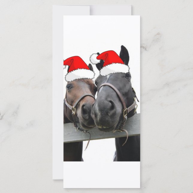 Carte Chevaux de Noël (Devant)