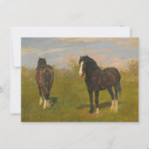 Carte Chevaux de pâturage (par Rosa Bonheur)