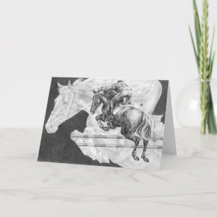 Carte Chevaux de pullover dessinant par le cygne de