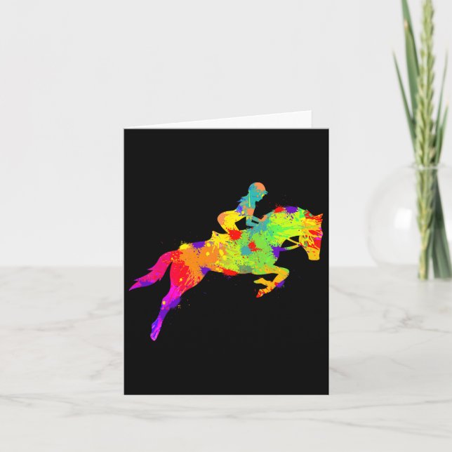 Carte Chevaux Filles Rider équitation Femmes (Devant)
