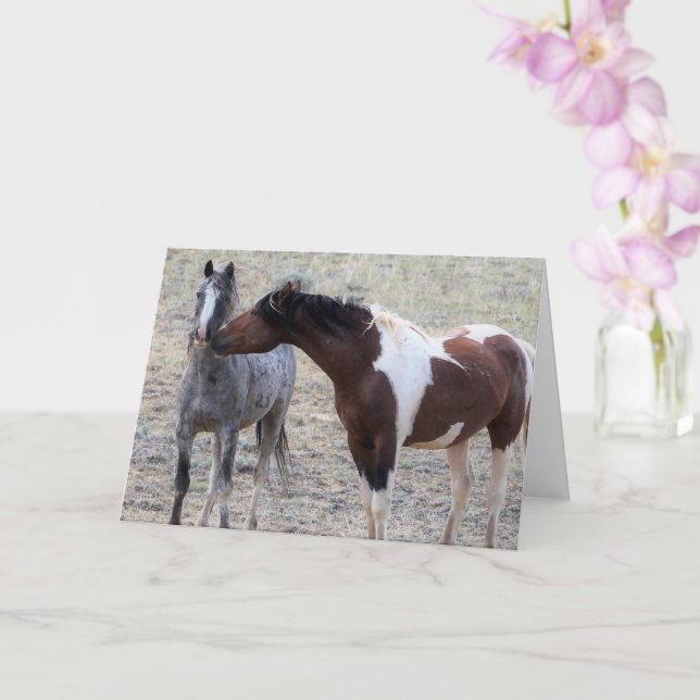 Carte Chevaux sauvages de l'Ouest américain (Orchidée)