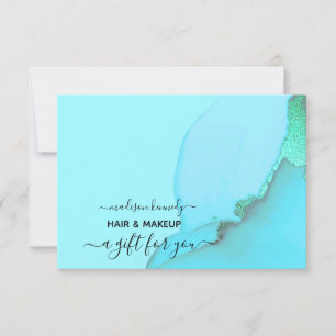 Carte Cheveux et maquillage de certificat cadeau Encre A
