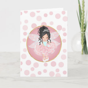 Carte Cheveux noirs Fée rose