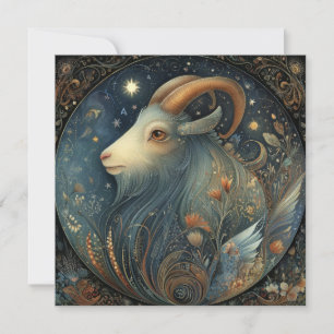 Carte Chèvre Capricorne Zodiaque Astrologie Céleste Anni