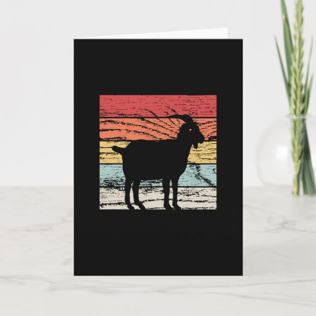 Carte Chèvre rétro (Devant)