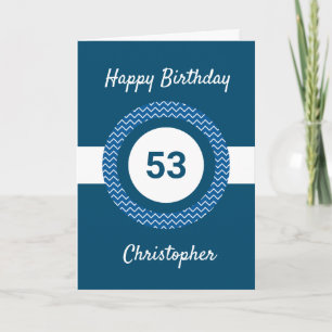 Carte Chevron Blue 53e anniversaire