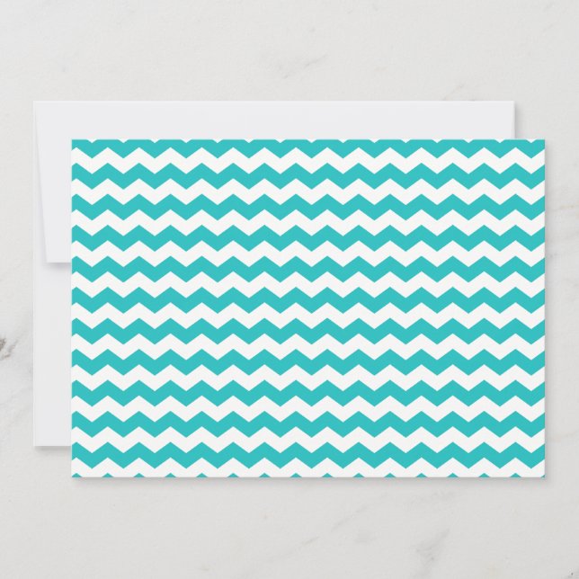Carte chevrons blancs turquoise (Devant)