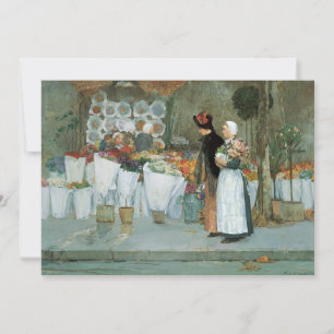 Carte Chez le fleuriste par Childe Hassam, Art fin vinta