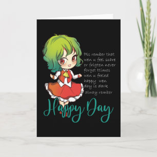 Carte Chibi Girl Anime Motivation