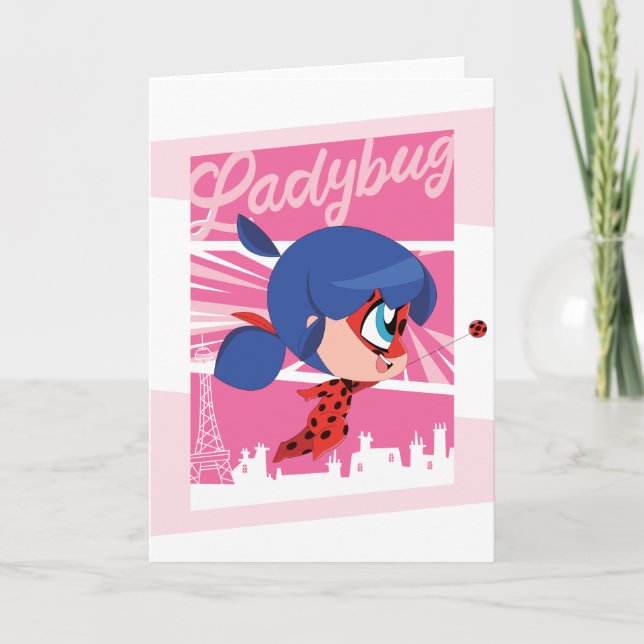 Carte Chibi Ladybug à Paris (Devant)