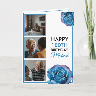 Carte Chic 3 Photo Collage 100e anniversaire
