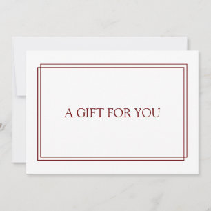 Carte Chic Blush Certificat cadeau