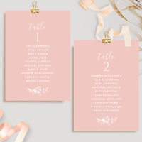 Carte Chic Blush Pink Sein Plan avec nom d'invité