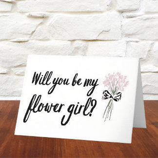 Carte Chic Bouquet Serez-Vous Ma Proposition Flower Girl