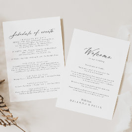 Carte Chic Calligraphie Argent Mariage Bienvenue