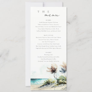 Carte Chic Coastal Palm Beach Seascape Mariage Men