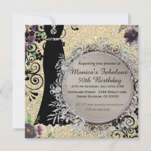 Carte Chic Elegant Fabulous 50e anniversaire