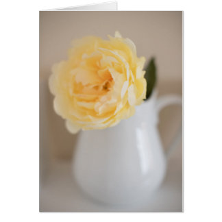 Carte Chic Fleur Jaune et Pitcher Shabby