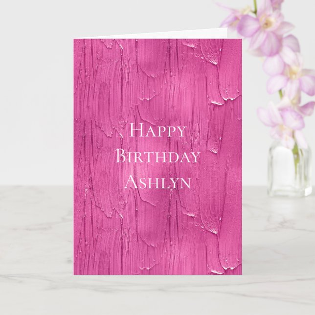 Carte Chic gâteau rose Frosting Anniversaire (Orchidée)