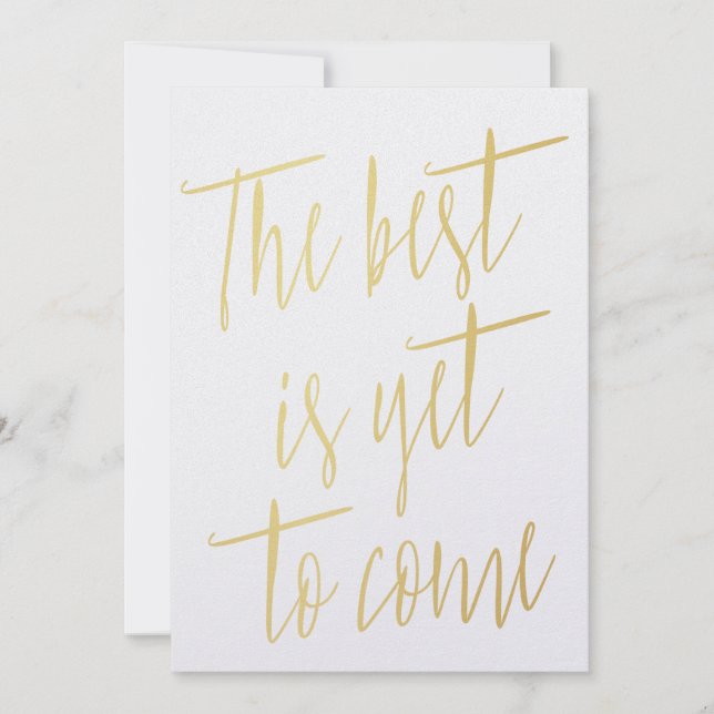 Carte Chic Gold "Le meilleur est encore à venir" (Devant)