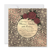 Chic Leopard Rose Fabuleux 40e anniversaire