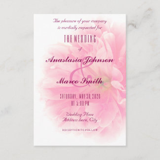 Carte Chic Mariage Fleur de pivoine de fleurs flor