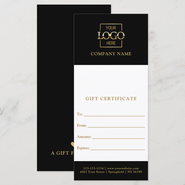 Carte Chic Moderne Entreprise Personnalisé Certificat Ca (Devant / Derrière)