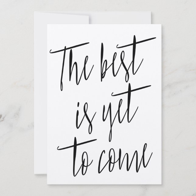 Carte Chic Moderne "Le meilleur est à venir" (Devant)