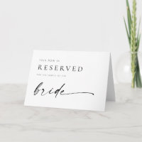 Chic + Moderne Mariage Réservé Siège plié Signal