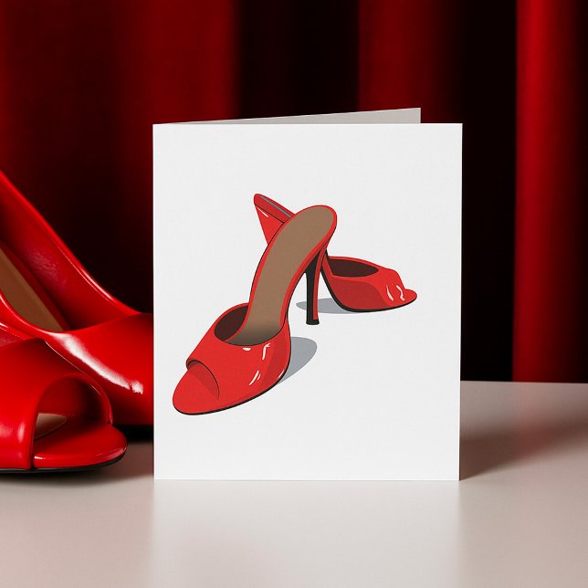 Carte Chic Rouge Haut talons Glamour Stiletto Mode (Créateur téléchargé)