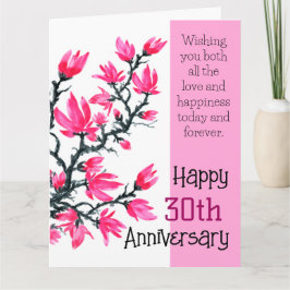 Carte Chic Sakura Fleur rose Anniversaire Floral