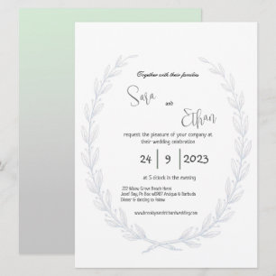 Carte Chic Shabby Botanique, Fleur sauvage, Romantique