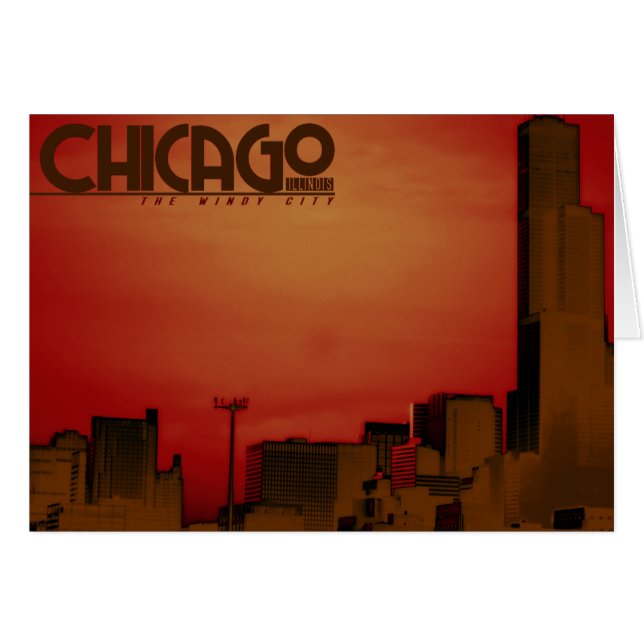 Carte Chicago (Devant horizontal)