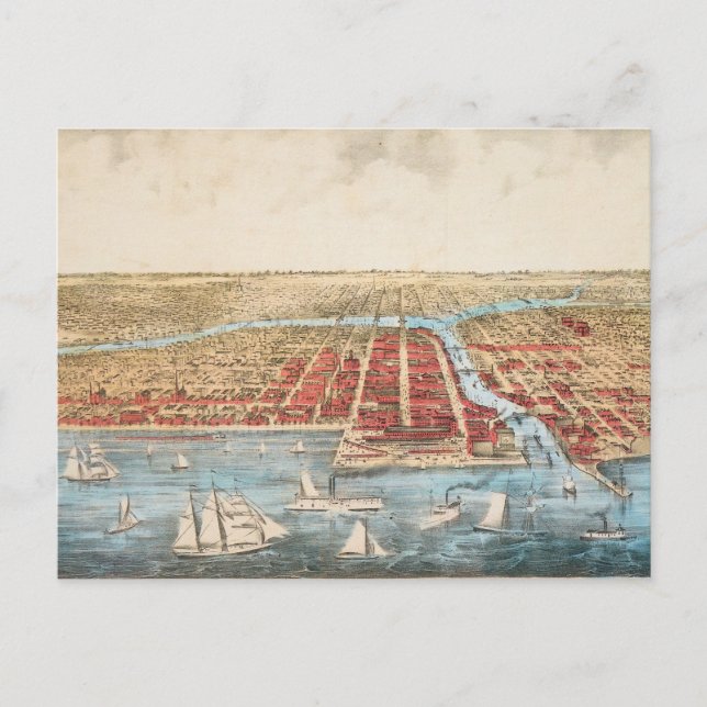 CARTE : CHICAGO, c1857 (Devant)