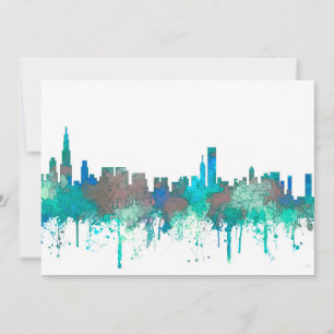 Carte Chicago Illinois Skyline-SG-Jungle