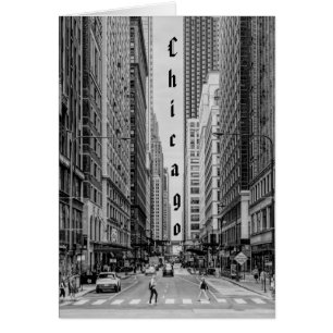 Carte Chicago Madison Street Gris