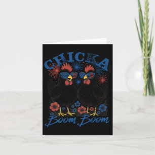 Carte Chicka Boom Boom Patriotique Poulets 4 juillet Eta