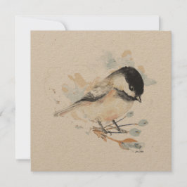 Carte Chickadee Bird Art