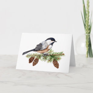 Carte Chickadee d'hiver