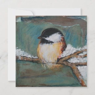 Carte Chickadee hivernal doux