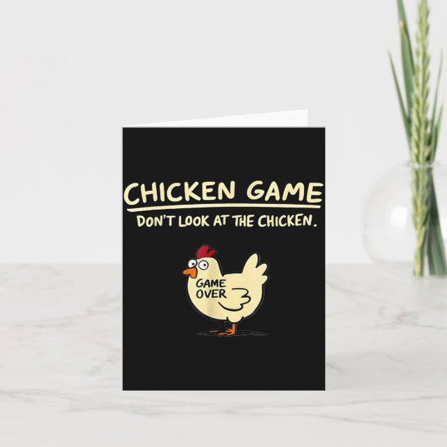 Carte Chicken Game Don't Look At The Chicken Funny Chick (Devant)