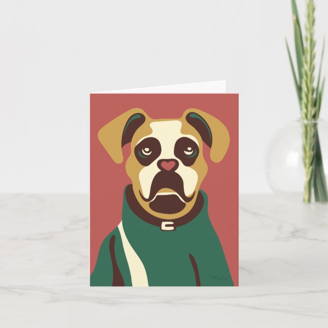 Carte Chien #001 par Phillip Clark ・ PerfectlyHank.com (Devant)