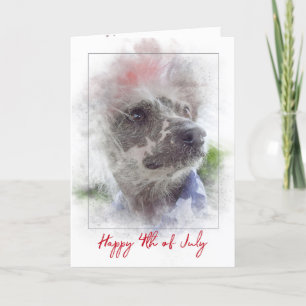 Carte Chien 4 juillet-Chinois sans cheveux