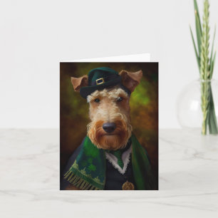 Carte chien airedale à la St. Patrick