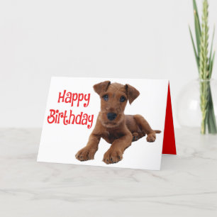 Carte Chien Airedale Terrier de mignonne chiot Anniversa