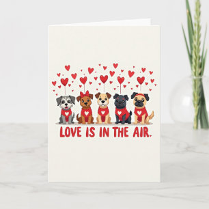 Carte Chien Amour Dans L'Air