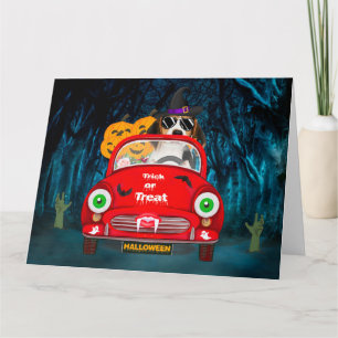 Carte Chien Beagle Conduisant une Voiture Épouvantable H
