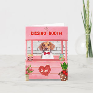 Carte Chien beagle Valentine's Day Kissing Booth