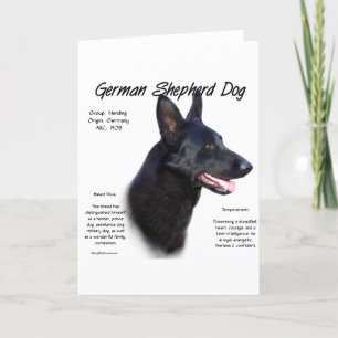 Carte Chien berger allemand (noir) Conception de l'histo